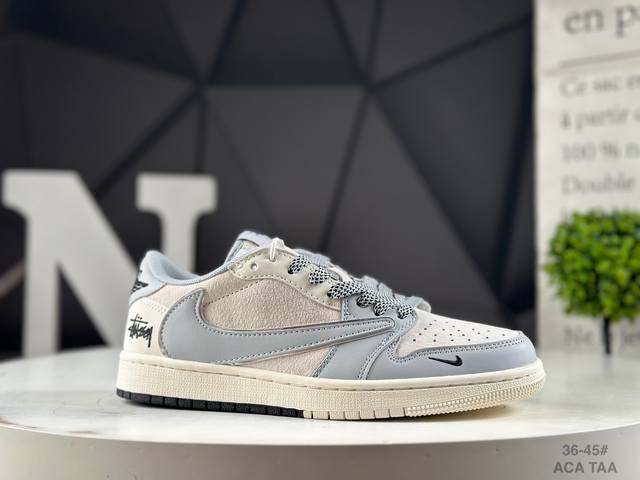 福利特价 头层半码耐克 Travis Scott X Fragment Design X Jordan Air Jordan 1 Low Og Sp 多方联名合