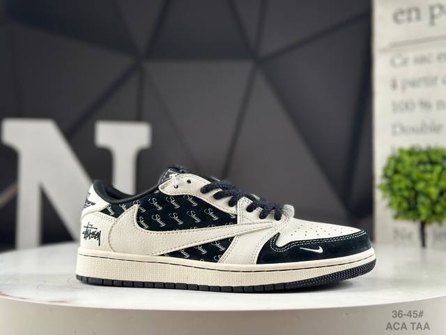 福利特价 头层半码耐克 Travis Scott X Fragment Design X Jordan Air Jordan 1 Low Og Sp 多方联名合