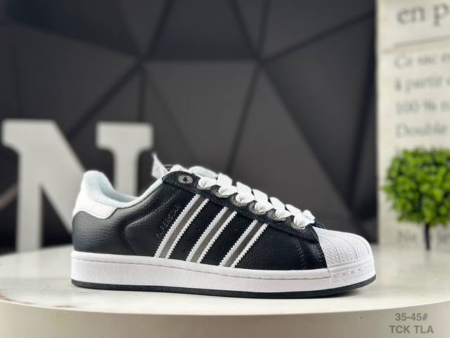头层半码阿迪达斯Adidas三叶草 Originals Superstar 贝壳头系列低帮经典百搭休闲运动 货号：Jq0314 Tck 尺码：35-45半