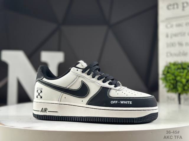 公司级半码耐克 Nk Air Force 1'07 Low 空军一号低帮休闲板鞋 #定制皮料 原楦原纸板 纯正空军版型 高清洁度 内置全掌气垫 货号：Ky889