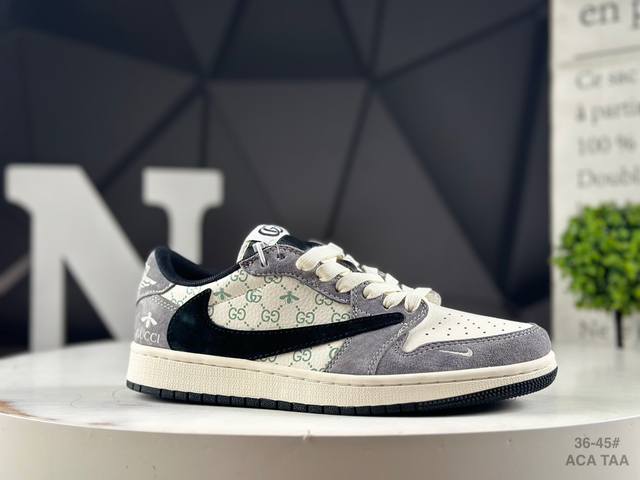 福利特价 头层半码耐克 Travis Scott X Fragment Design X Jordan Air Jordan 1 Low Og Sp 多方联名合