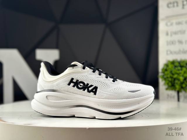 公司级半码Hoka One One Bondi 9 复古舒适防滑耐磨 低帮 山地户外跑步鞋 货号:1162011 All 尺码:39 40 40.5 41 42