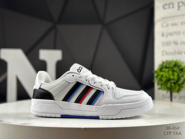 真标半码Adidas 阿迪达斯Entra 春季男女鞋运动鞋休闲鞋 #采用超软移膜皮革鞋面 全新系列 迪丽热巴,易烊千玺同款，Adidas阿迪达斯生活 Neo E