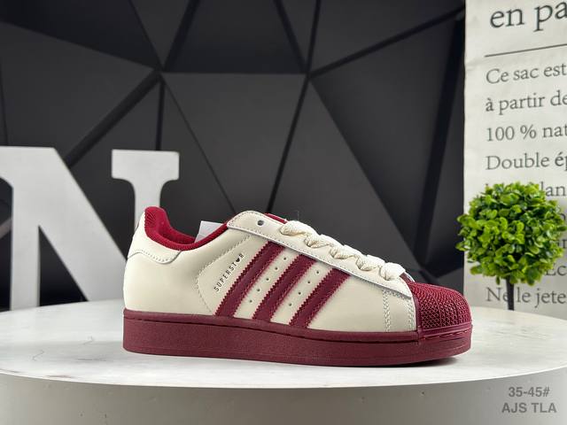 真标半码阿迪达斯 Adidas三叶草 Originals Superstar 贝壳头系列低帮经典百搭休闲运动 货号：Kj6981 Ajs 尺码：35-45半