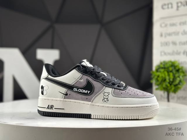 公司级半码耐克 Nk Air Force 1'07 Low 空军一号低帮休闲板鞋 #定制皮料 原楦原纸板 纯正空军版型 高清洁度 内置全掌气垫 货号：Ky889