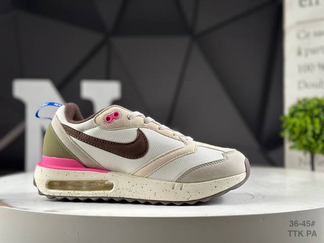 福利特价 真标半码Nike Air Max Dawn 黎明系列 低帮气垫百搭休闲运动慢跑鞋 新鞋款带来新的外底和鞋帮额外尺寸为鞋子的耐久设计线条增添了新能量。从