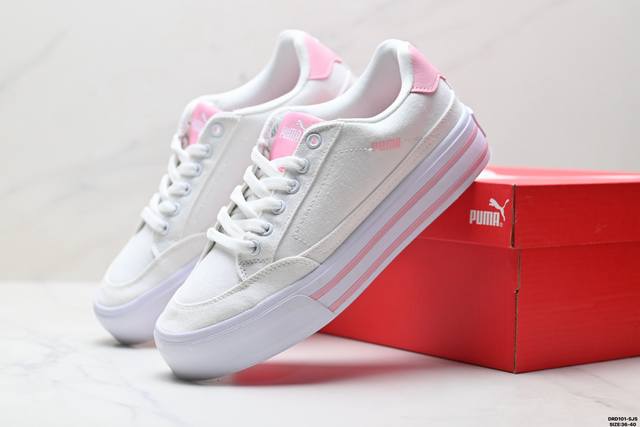 真标Puma Court Classic Vulc 时尚百搭舒适潮流 彪马 低帮 板鞋 货号:395020-07 Id:Drd101-Sjs