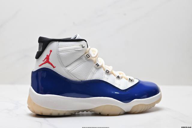 公司级Nike Air Jordan 11 Retro Concord Aj11代 康扣 迈克尔 乔丹高帮运动文化篮球鞋 升级原楦原纸版数据开发版型 采用漆皮镀