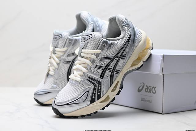 公司级Asics Gel-Kayano 14 公司级版本 亚瑟士运动休闲透气专业跑鞋 采用工程弹性双层再生针织密度鞋面材质 后跟3D可视Gel缓震乳胶物料 升级