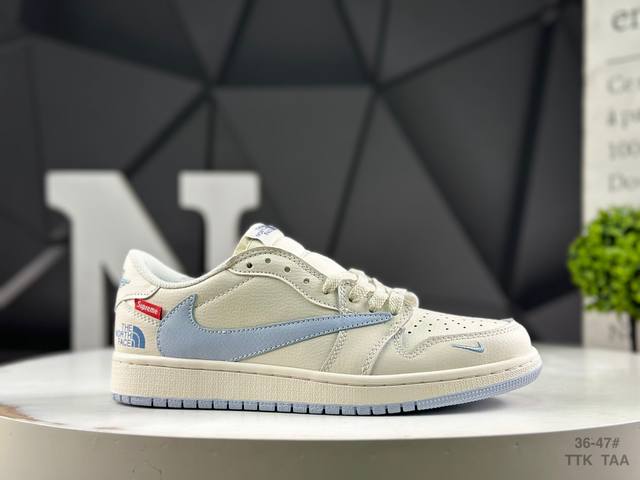 耐克 Travis Scott X Fragment Design X Jordan Air Jordan 1 Low Og Sp Aj1 乔1 Lv联名低帮文