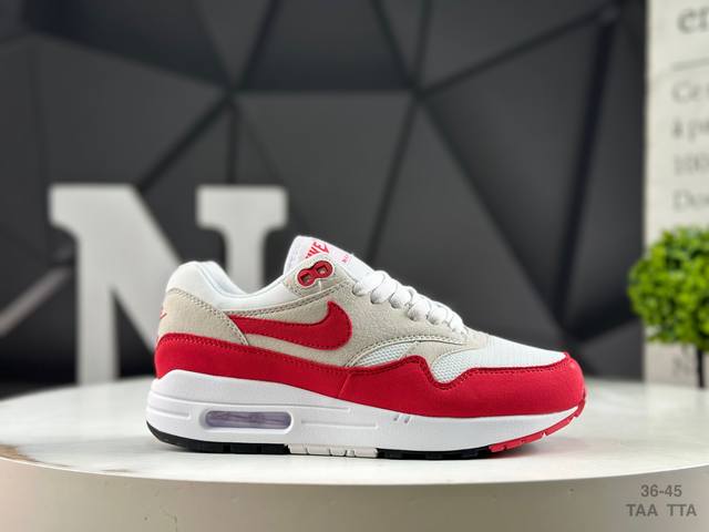 耐克 Nike Air Max 1 复古休闲跑步鞋 官方同步上架 真标原盒 原底原面 正确版型 原版开发 精准细节 市面最高版本 官方货号：Fd9082 107