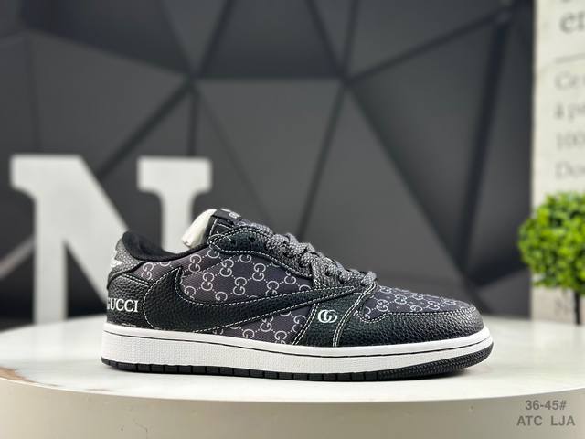耐克 Aj1倒勾Travis Scott X Air Jordan 1 ” Reverse Mocha “ Aj1乔1 Ts 闪电 联名倒钩 低帮文化篮球鞋 完