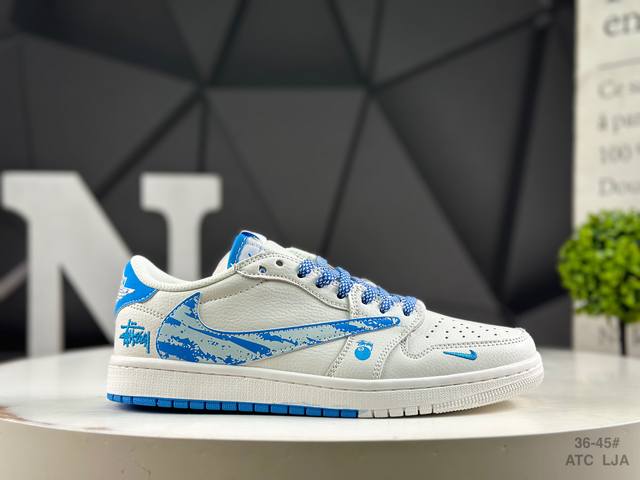耐克 Aj1倒勾Travis Scott X Air Jordan 1 ” Reverse Mocha “ Aj1乔1 Ts 闪电 联名倒钩 低帮文化篮球鞋 完