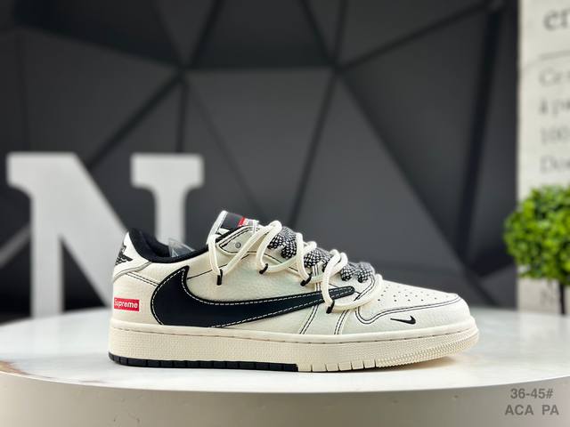 福利特价 耐克 Travis Scott X Fragment Design X Air Jordan 1 Low Og Sp Aj1 乔1 低帮文化休闲板鞋