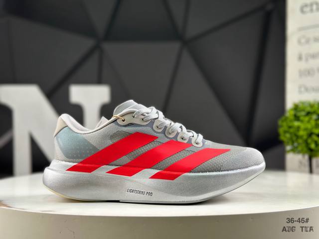 阿迪达斯 Adidas Adizero Evo Sl M马拉松飞线贾卡轻质透气休闲运动跑步鞋 采用双层透气网纱 Flywire动态飞线绑缚鞋面材质 内置Zoom