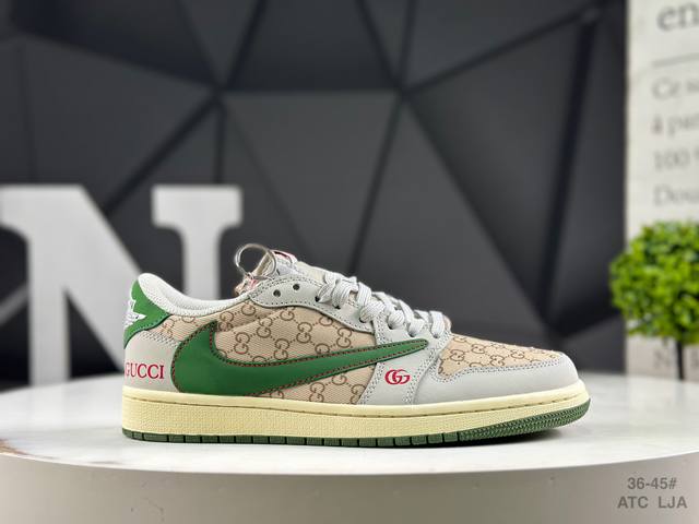 耐克 Aj1倒勾Travis Scott X Air Jordan 1 ” Reverse Mocha “ Aj1乔1 Ts 闪电 联名倒钩 低帮文化篮球鞋 完
