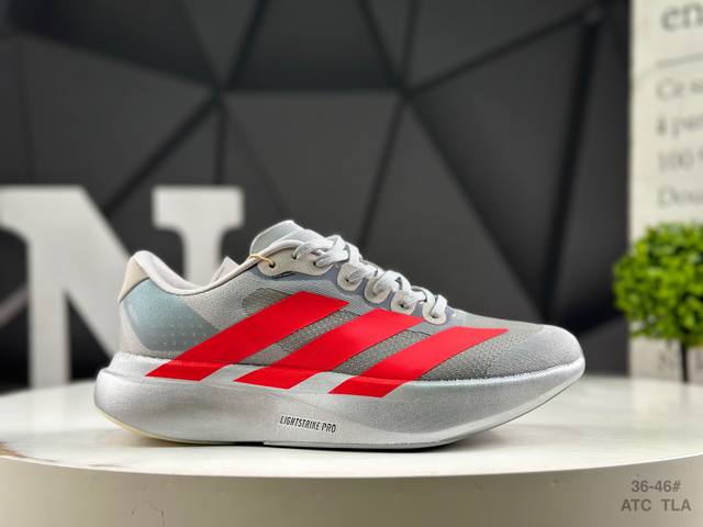 阿迪达斯 Adidas Adizero Evo Sl M马拉松飞线贾卡轻质透气休闲运动跑步鞋 采用双层透气网纱 Flywire动态飞线绑缚鞋面材质 内置Zoom
