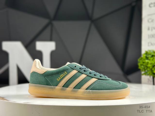 阿迪达斯 Gazelle Indoor 复古桑巴板鞋 货号：Jh5402 尺码：如图所示 Tlc Tta
