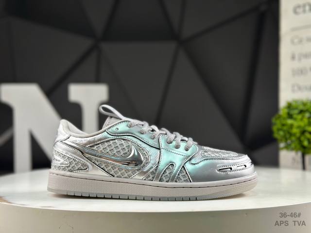 耐克 Nike Air Jordan 1 Mm Lom V3 Aj1乔1 低帮潮流缓运动休闲板鞋。Aj1 低帮拼接 完美版型真头层牛皮# 内置缓震气垫 原鞋开模