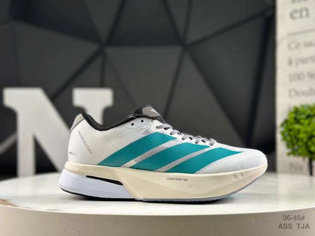 阿迪达斯 Adidas Adizero Boston 13 阿迪达斯 透气网眼竞速跑鞋Boost 缓震底 运动鞋 后跟加厚 呵护脚后跟 立体保护软绵鞋口 轻松穿