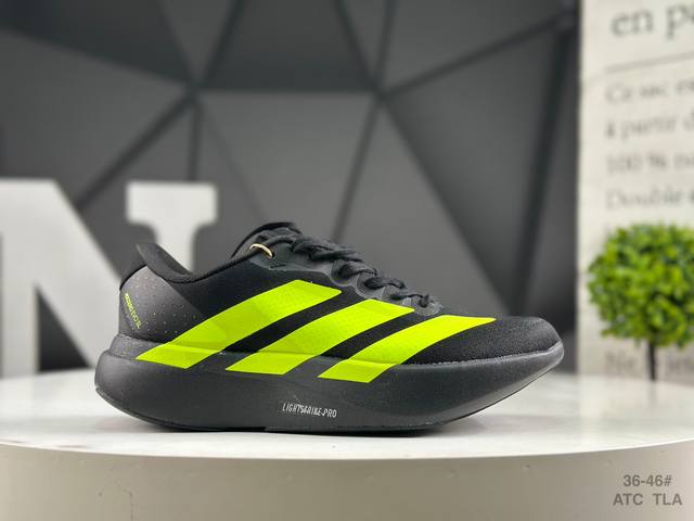 阿迪达斯 Adidas Adizero Evo Sl Jr5842阿迪超轻透气缓震跑鞋 #以令人难以置信的138克重量，刷新了跑鞋轻量化的记录，阿迪在材料科学和