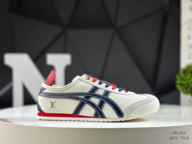 亚瑟士 Onitsuka Tiger Mexico 66 鬼冢虎 复古经典板鞋 市场王者选手 海外订单工厂P出品 原装全套纸板楦头开发 高密度双层组合中底板 根