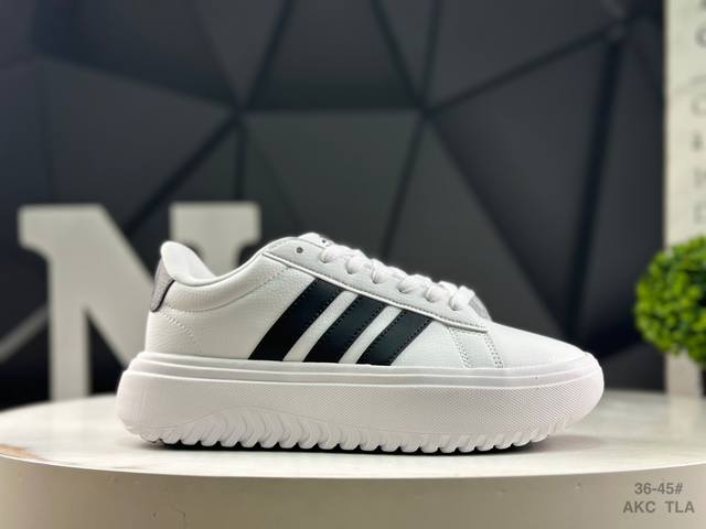 阿迪达斯 Adidas Grand Court 百搭单品 公司级Adidas Grand Court 舒适百搭 低帮 生活休闲鞋 货号：Ie1092 尺码：36