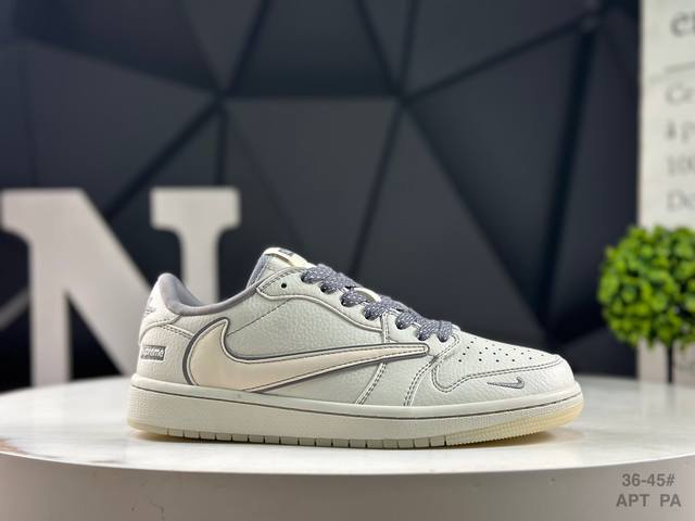 福利特价 耐克 Travis Scott X Fragment Design X Air Jordan 1 Low Og Sp Aj1 乔1 低帮文化休闲板鞋
