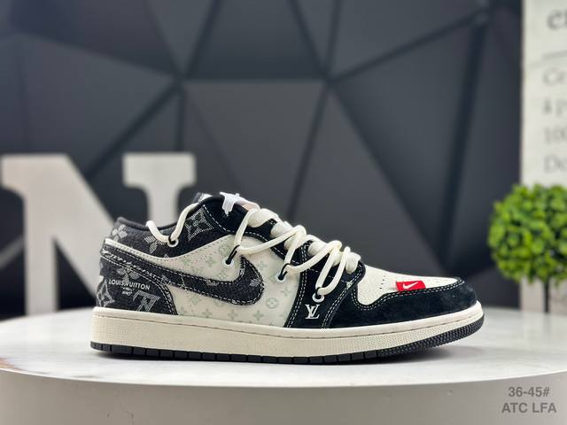 公司级带半码 耐克 Nike Air Jordan 1 Low Aj1 乔1 低帮潮流运动休闲板鞋。绑带 Aj1 低帮拼接 完美版型真头层牛皮# 内置缓震气垫