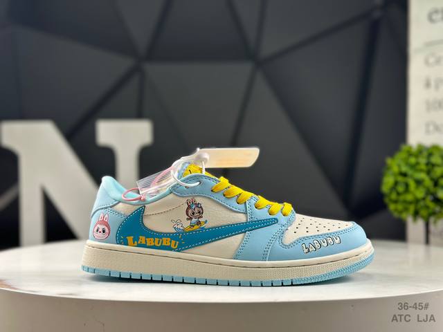 耐克 Air Jordan 1 Low 此款主张打破传统的工业化流水线设计限制，以Made By Ideas的超级创意为理念，集结众多潮流设计师，结合时下最In