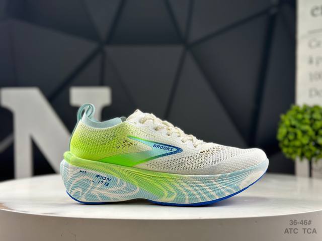 布鲁克斯 Brooks Hypefion Elite 4 Pb 布鲁克斯 男子缓震马拉松慢跑鞋 #广东超临界大底 原楦原纸板 客供原厂材料开发 极致一眼正品既视