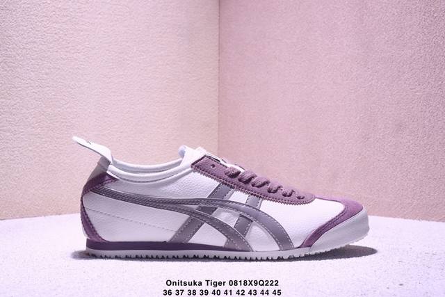 Onitsuka Tiger鬼塚虎 Mexico 66 合成革牛皮革 复古舒适 防滑耐磨 低帮 生活休闲鞋 男女同款 米白色 Xm0818Q222