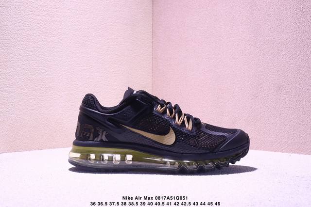 Nike Air Max 2013 复古单品 耐克复古透气网布气垫跑鞋#搭配全掌式 Max Air 气垫，为步伐注入充沛活力。半透明中底和外底，为整体造型画龙点