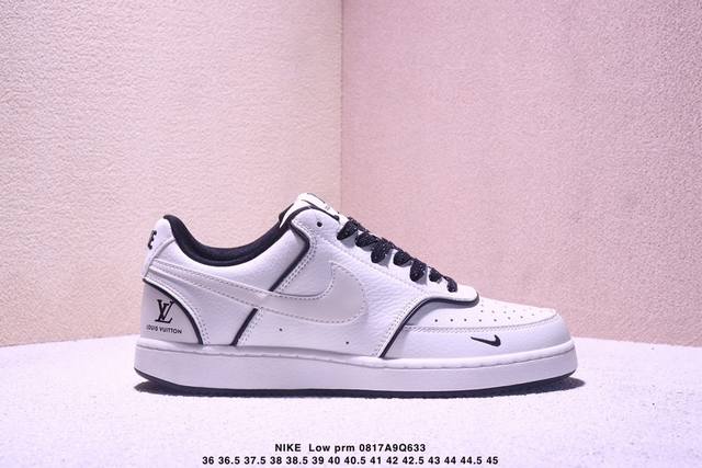 海外爆款 Mlb简约风格设计，融合 Nike Low Prm 小空军斯图西-黑面白勾低帮百搭透气休闲运动板鞋 . 原数据独家私模大底 纯正版型 清洁度完美 柔软