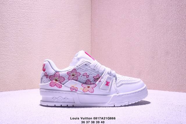 全新Lv路易威登Louis Vuitton Trainer Sneaker Low休闲运动文化百搭板鞋 尺码:36～40 Xm0817Q866