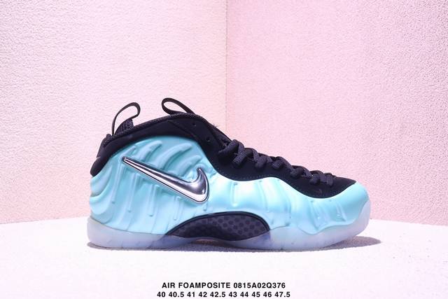 公司级Nike Air Foamposite One喷泡 中帮 复古篮球鞋 纯胶透明橡胶大底超强止滑 原楦纸板开发 鞋身流线型 原厂高强度抗扭定型后跟 内置高强