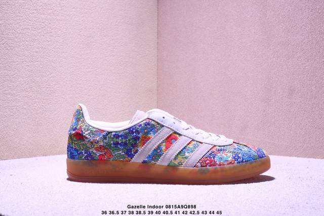 真标Adidas Originals Gazelle Indoor 三叶草休闲防滑耐磨低帮板鞋 货号:Jp6900 尺码:36 36.5 37 38 38.5