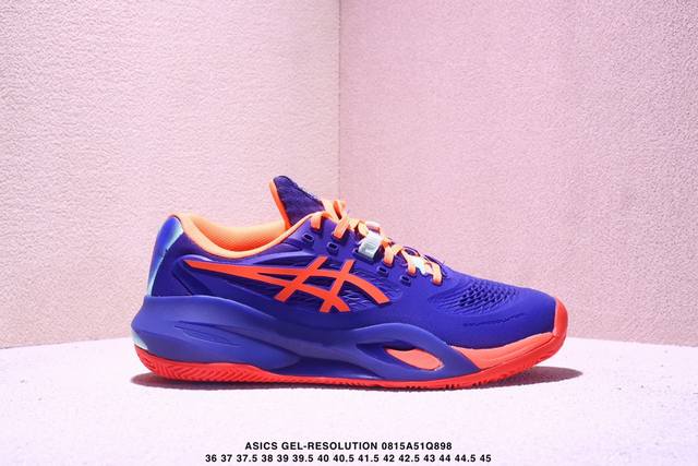 公司级Asics Gel-Resolution X 亚瑟士 专业网球鞋 没有鞋骨的设计 这是一种创新技术 它让脚底在每一次着地时都能感受到柔软而充足的缓冲 就像