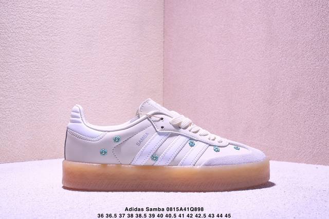 公司级Adidas Originals Samba Xlg 桑巴舞系列阿迪达斯 三叶草 绅士德训足球风百搭低帮休闲运动板鞋 货号:Js3953 尺码:36 36