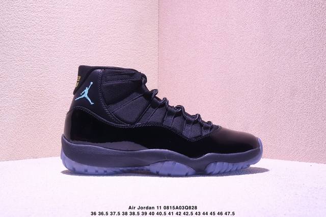 纯原Nike Air Jordan 11 Retro Concord Aj11代 康扣 迈克尔 乔丹高帮运动文化篮球鞋升级原楦原纸版数据开发版型 采用漆皮镀膜牛