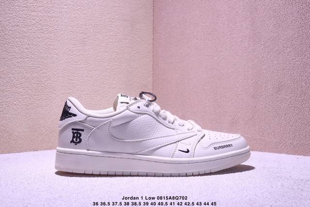 高端定制 Travis Scott X Jordan 1 Low “Bape联名 双拼米灰卡其” 乔丹倒勾低帮休闲板鞋 原厂全头层皮 大厂纯原品质出货 纯正版型