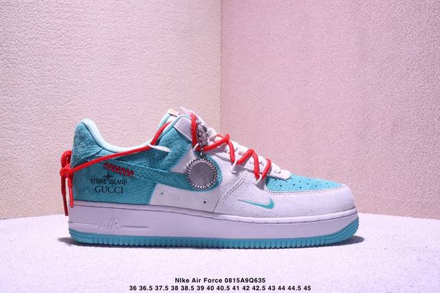 海外限量发售！公司级Nike Air Force 1 '07 Low “巴宝莉联名 黑白奶牛”空军一号 低帮 运动鞋 休闲鞋 折边针车 工艺难度大 原楦头原纸板