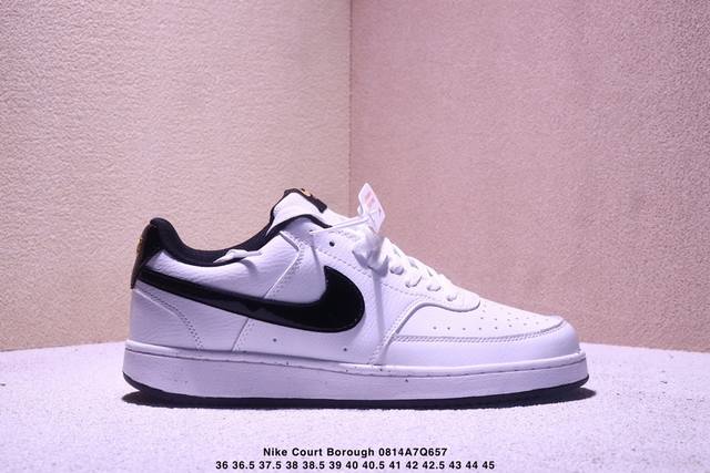 特价 Nike 耐克 男女鞋真标半码制，升级原楦原纸版开发，采用硬质修面牛剖革鞋面材质，外置Rb耐磨抓地力橡胶大底经典校园配色,耐克Nike Court Bor