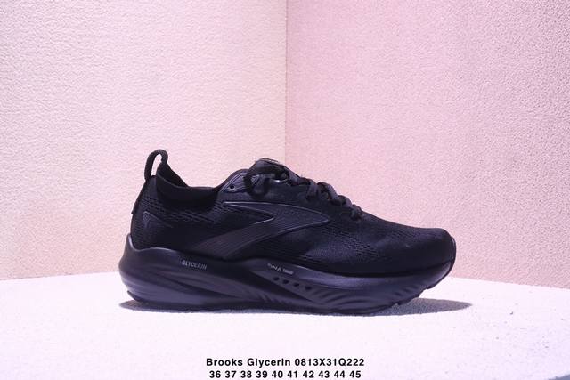 Brooks布鲁克斯 Glycerin Gts 22 甘油22 潮流运动耐磨 低帮 休闲跑步鞋 男女同款 黑色 Xm0813Q222