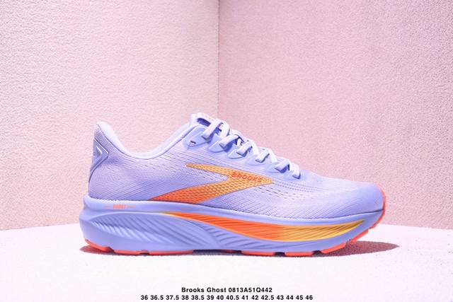 布鲁克斯 Brooks Ghost 17 幽灵 17代低帮透气缓震支撑休闲运动慢跑鞋 #采用改进工程空气网眼组合热熔工艺 鞋面材质搭载Dna Loft V2密度