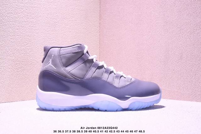 耐克 Air Jordan 11 Concord Aj11 乔11高帮漆皮篮球鞋 原楦原底开发，渠道客供头层皮，进口碳板 Solo气垫缓震中底 货号：Ct801