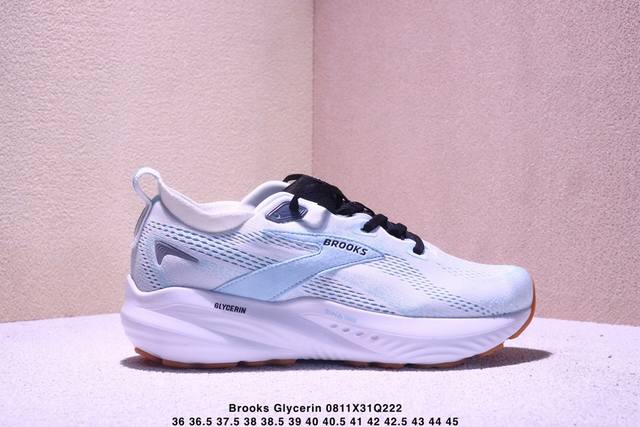 Brooks布鲁克斯 Glycerin 22 舒适防滑耐磨 低帮跑步鞋 男女同款 Xm0811Q222
