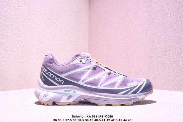 公司级Salomon Xa Pro Xt-6 End萨洛蒙户外越野跑鞋 鞋面采用Sensifit贴合技术 全方位贴合包裹脚型 鞋跟部鞋底牵引设计 提供强大的抓地