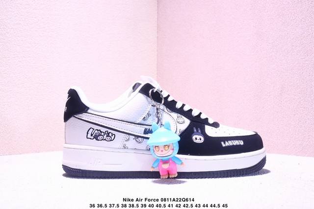 海外爆款限量发售！高端定制Nike Air Force 1 '07 Low “Labubu联名--- 奶白绿” 拉布布印花 按钮挂件 高端定制 低帮休闲板鞋 定