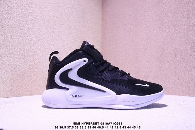 公司级Nike Zoom Hyperset 2 Se 篮球鞋 原鞋开发 全鞋底React科技缓震及能量反馈 上脚舒适回弹 绑带系统和后跟填充 使 Hyerset